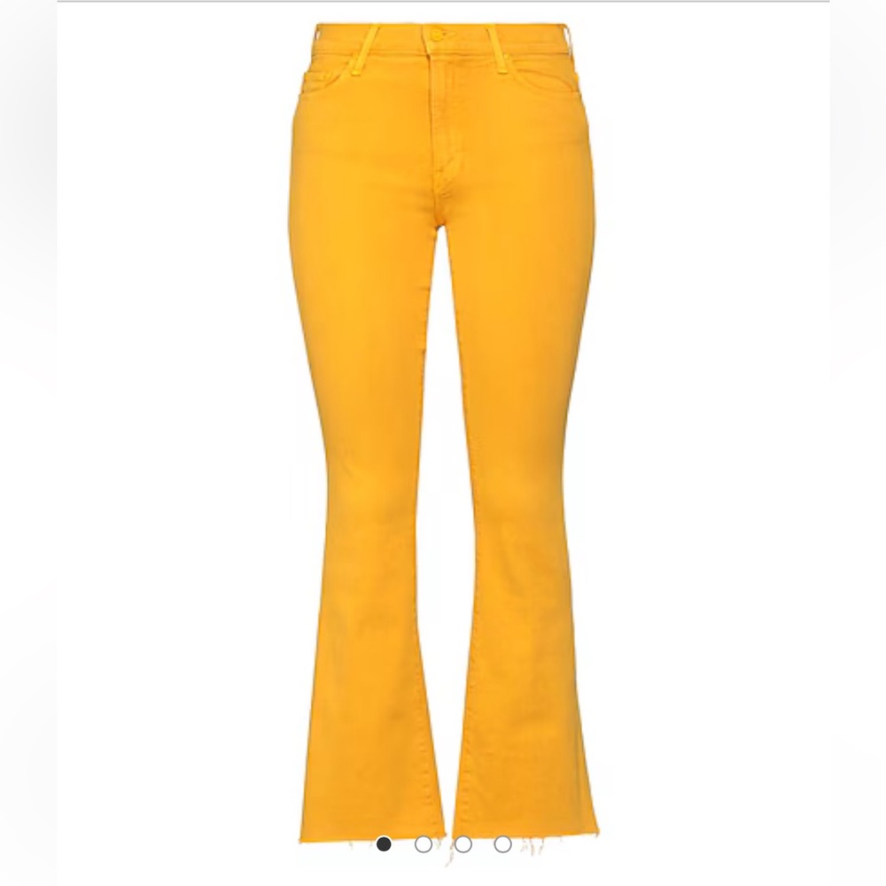 Mother The Weekend Fray Yellow Marigold Flared Women's Jeans
